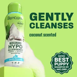 TropiClean Gentle Coconut Hypoallergenic Puppy Grooming Shampoo