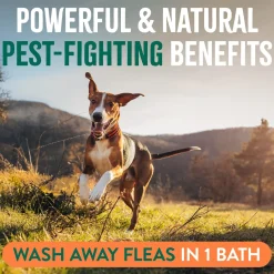 TropiClean Natural Flea & Tick Dog Grooming Shampoo Max Strength
