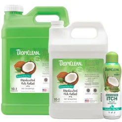 TropiClean Oatmeal & Tea Tree Medicated Dog Grooming Shampoo