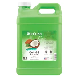 TropiClean Oatmeal & Tea Tree Medicated Dog Grooming Shampoo