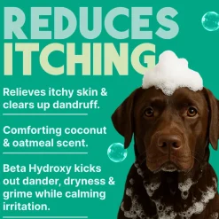 TropiClean Oatmeal & Tea Tree Medicated Dog Grooming Shampoo