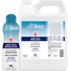 TropiClean OxyMed Oatmeal Dog Grooming Shampoo