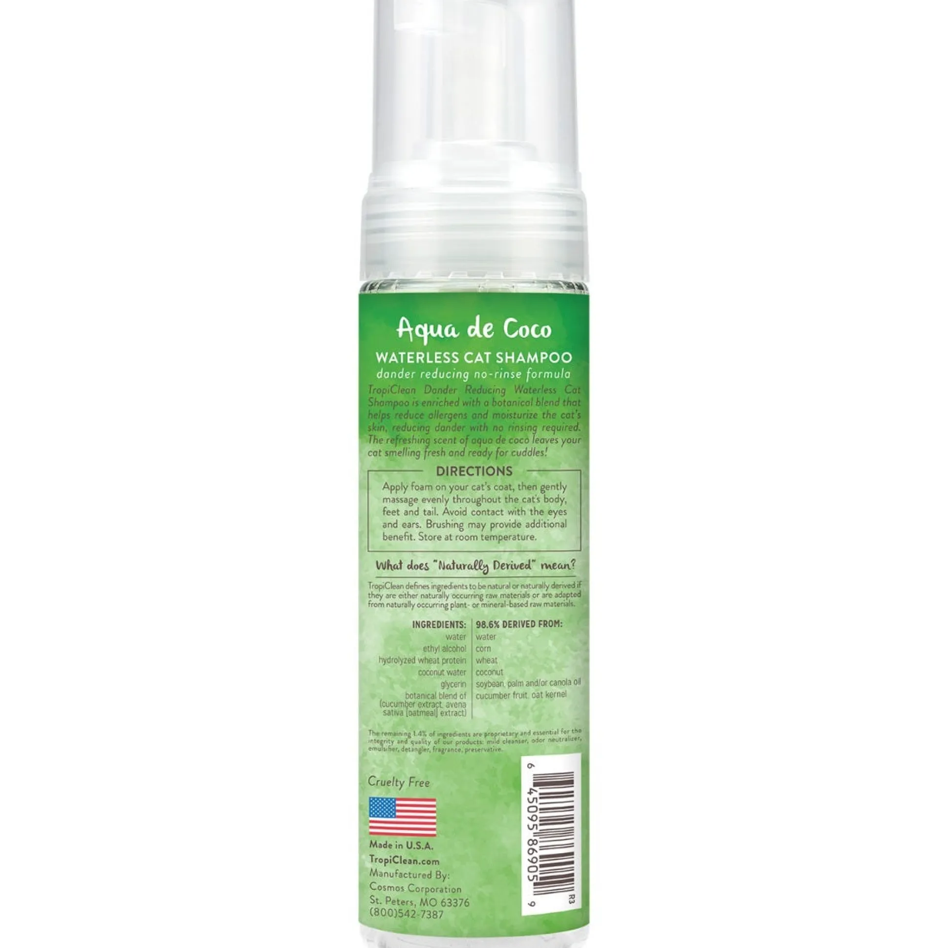 TropiClean Waterless Cat Shampoo 7.4oz