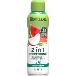 TropiClean Watermelon 2 in 1 Dog Grooming Shampoo 20 oz