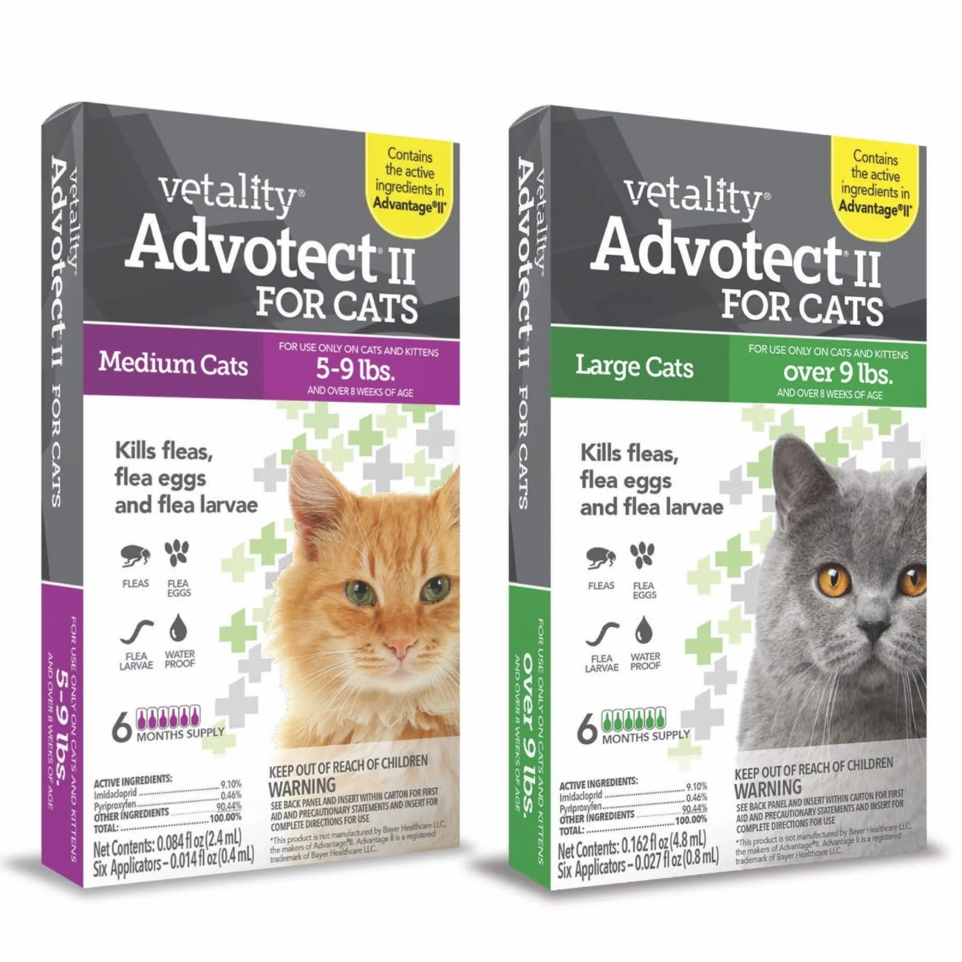 Vetality Advotect II Spot On for Cats 6 Month