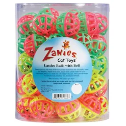 Zanies Lattice Balls Cat Toy Canister, 50 Pieces