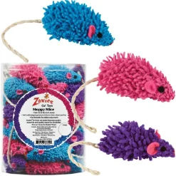Zanies Moppy Mice Cat Toy Canisters, 42 pc