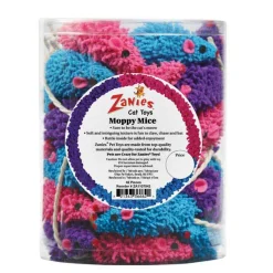 Zanies Moppy Mice Cat Toy Canisters, 42 pc