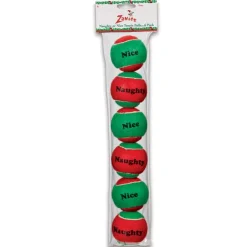 Zanies Naughty or Nice Tennis Balls 6-Packs