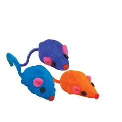 Zanies Rainbow Mice Cheese Wedge Cat Toy Display, 60 Pieces