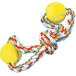 Zanies Tennis Ball Rope Toys for Dogs